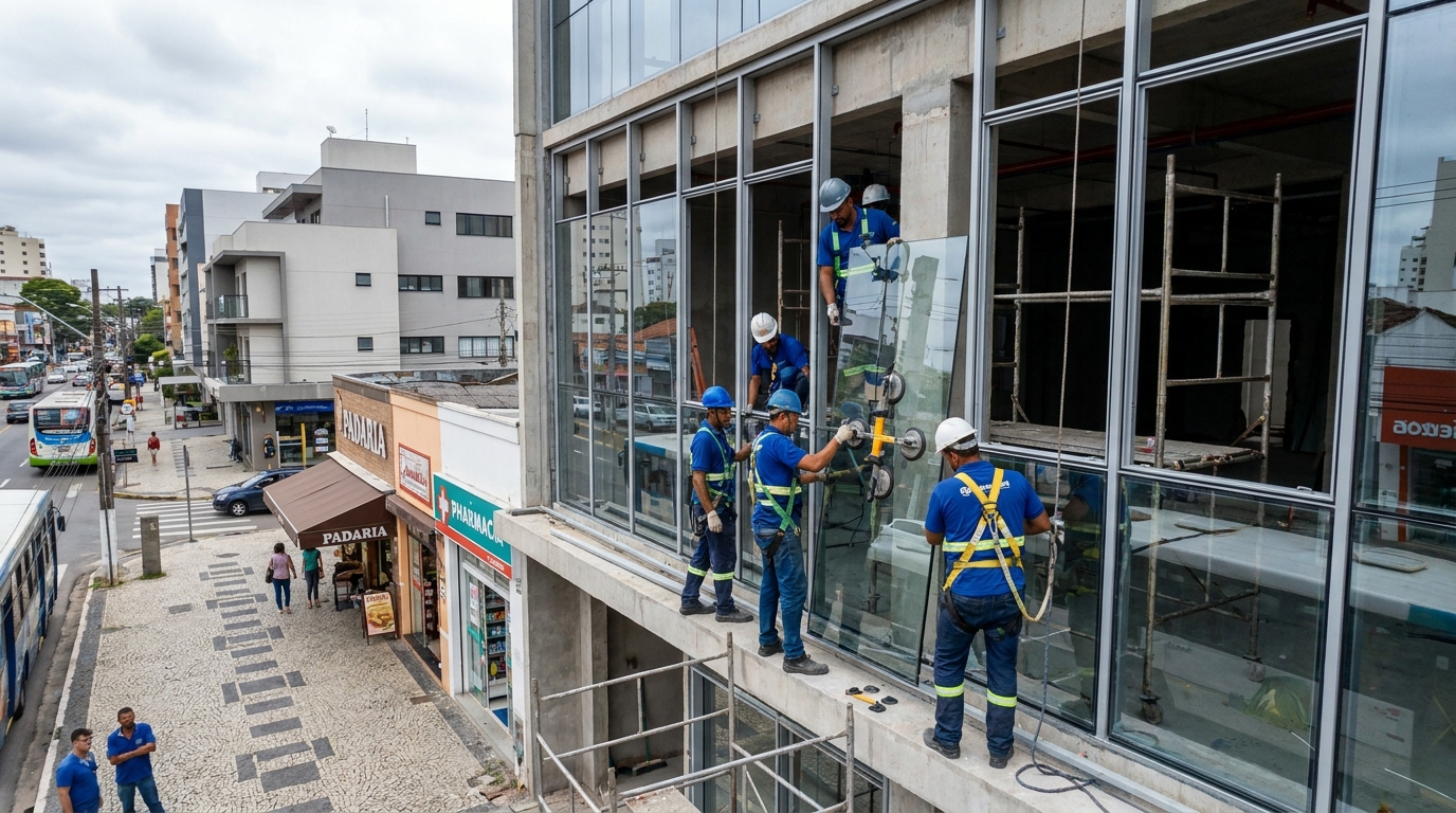 Fachada de Vidro em São José do Rio Preto‑SP
